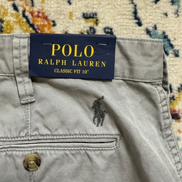 Polo Ralph Lauren 10 Inch Relaxed Chino Short Gray Mens Size 44T Classic Preppy - Picture 8 of 9